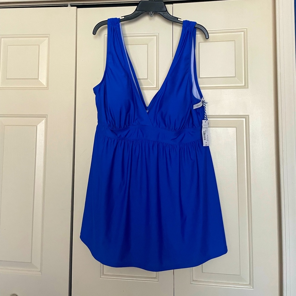 Sonnet Shores 22W NWT blue swimsuit dress